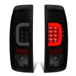 2008 Ford F350 Super Duty Black Smoked LED Tail Lights C-Tube