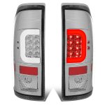 2011 Ford F350 Super Duty Clear LED Tail Lights C-Tube