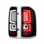 Chevy Silverado 2007-2013 Custom LED Tail Lights Black Clear