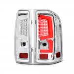 Chevy Silverado 2007-2013 Custom LED Tail Lights Chrome Clear