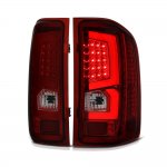 2007 Chevy Silverado 2500HD Custom LED Tail Lights Red Smoked