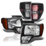 2014 Ford F150 Black Headlights and LED Tail Lights