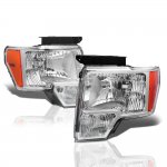 2012 Ford F150 Clear Euro Headlights