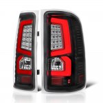 2013 GMC Sierra Denali Black Custom LED Tail Lights Red Tube