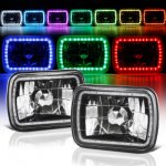 Mazda B2000 1985-1993 Black Color SMD LED Sealed Beam Headlight Conversion Remote