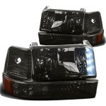 Ford Bronco 1992-1996 Smoked Headlights and Bumper Lights Set and LED