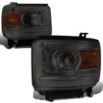 GMC Sierra 2014-2015 Smoked Projector Headlights