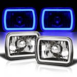 1984 GMC Truck Black Blue Halo Tube Sealed Beam Headlight Conversion