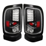 1996 Dodge Ram 3500 Black LED Tail Lights