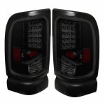 1995 Dodge Ram 2500 Black Smoked LED Tail Lights