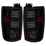 2001 Ford Expedition Black Smoked LED Tail Lights