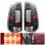 2002 Ford F450 Super Duty Black LED Tail Lights