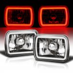 1989 GMC S15 Black Red Halo Tube Sealed Beam Headlight Conversion