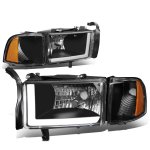 1999 Dodge Ram 3500 Black Headlights Tube DRL