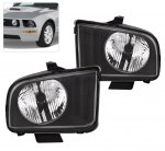 Ford Mustang 2005-2009 Headlights Black