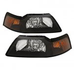 Ford Mustang 1999-2004 Black Headlights