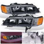 1996 Honda Accord Black Headlights Set