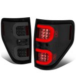 2014 Ford F150 Smoked LED Tail Lights C-Tube