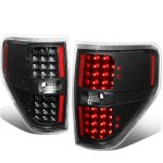 2014 Ford F150 Black LED Tail Lights