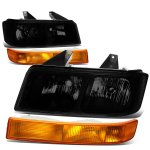 2004 GMC Savana Black Smoked Headlights Amber Bumper Lights