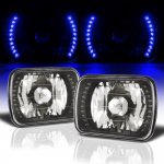 1985 Chevy Chevette Blue LED Black Chrome Sealed Beam Headlight Conversion