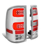 2012 GMC Sierra 2500HD Clear LED Tail Lights Red Tube