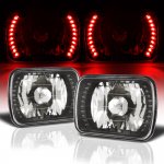 1978 Buick Regal Red LED Black Chrome Sealed Beam Headlight Conversion