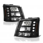 2006 Chevy Avalanche Black Headlights and Bumper Lights Conversion Set