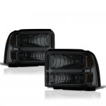 2005 Ford F350 Super Duty Smoked Headlights