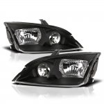 Ford Focus 2005-2007 Black Headlights