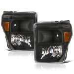 2015 Ford F350 Super Duty Black Euro Headlights