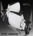 2000 GMC Sierra 2500 Chrome Manual Side Mirror