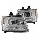 2009 Chevy Avalanche LED Tube DRL Projector Headlights