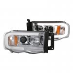 2004 Dodge Ram 2500 LED Tube DRL Projector Headlights