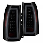 2016 Chevy Tahoe Black Smoked Tube Full LED Tail Lights