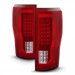 2017 Ford F250 Super Duty Tube LED Tail Lights