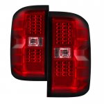 2015 Chevy Silverado 3500HD Red Clear LED Tail Lights