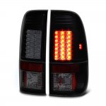 2011 Ford F450 Super Duty Black Smoked LED Tail Lights