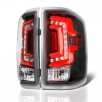 2017 Chevy Silverado 2500HD Black Custom LED Tail Lights Red Tube