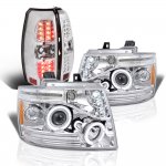 2009 Chevy Avalanche Clear Halo Projector Headlights and LED Tail Lights