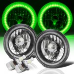 1967 Dodge A100 Green SMD Halo Black Chrome LED Headlights Kit