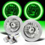 Chevy Monza 1975-1976 Green Halo Tube LED Headlights Kit