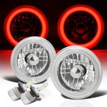 1977 Chrysler Cordoba Red Halo Tube LED Headlights Kit