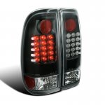 2010 Ford F450 Super Duty Black LED Tail Lights