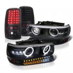 2006 Chevy Tahoe Black Halo Projector Headlights LED Bumper Tail Lights