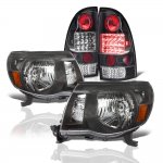 2005 Toyota Tacoma Black Headlights LED Tail Lights