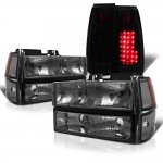 1994 Chevy 1500 Pickup Smoked Headlights and Black Smoked LED Tail Lights