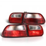 1995 Honda Civic Hatchback Red and Clear JDM Tail Lights