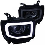 2015 GMC Sierra 3500HD Smoked LED Tube DRL Projector Headlights