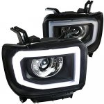 2015 GMC Sierra 1500 Black LED Tube DRL Projector Headlights